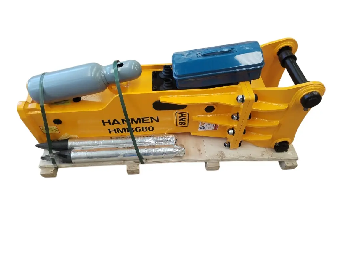 Martillo hidráulico para retroexcavadora HMB680 caja cerrada Tipo NPK