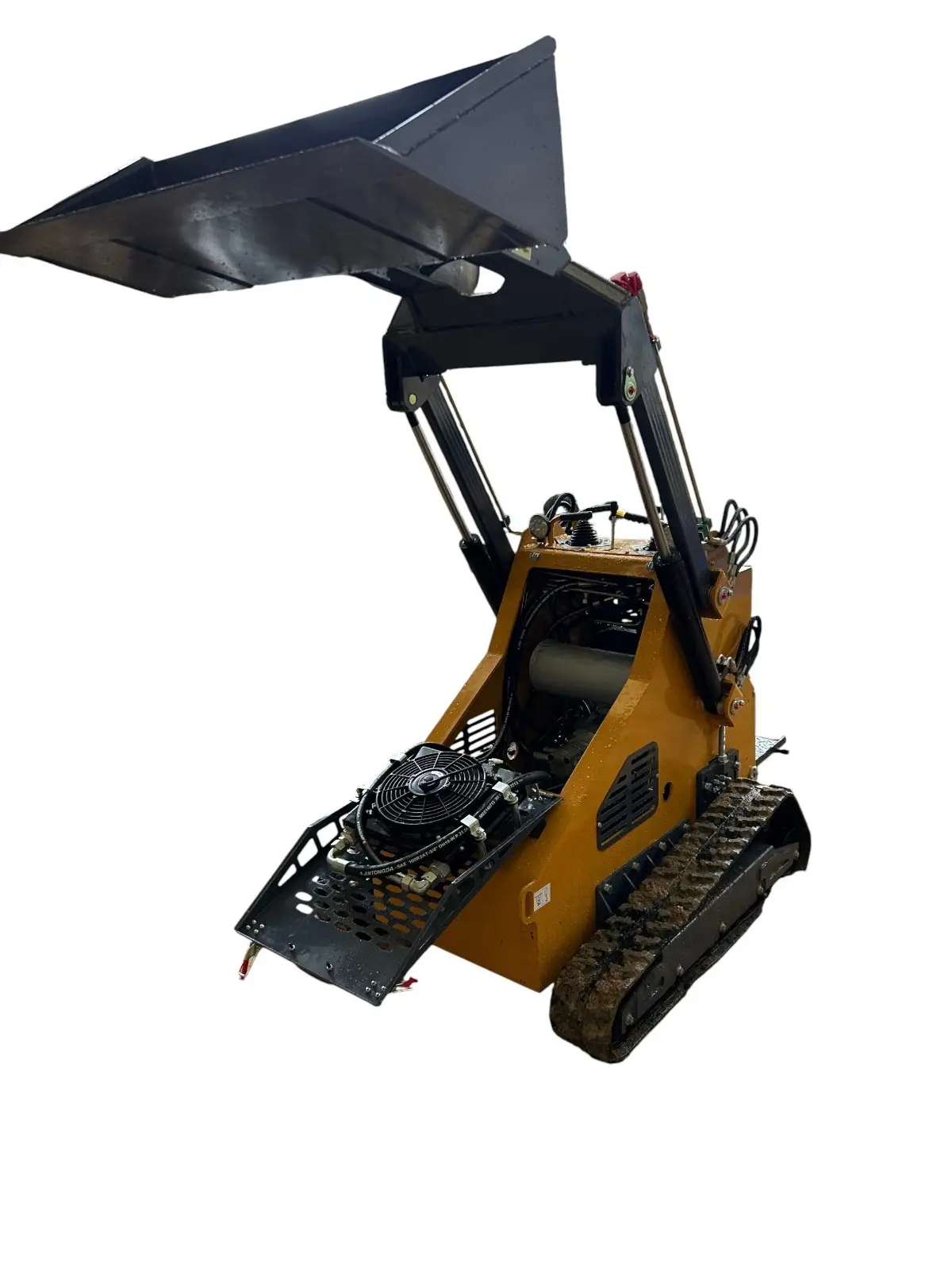 Mini Cargador BMS380 con Bandas, Bote 0.15 m³ Tipo Bobcat