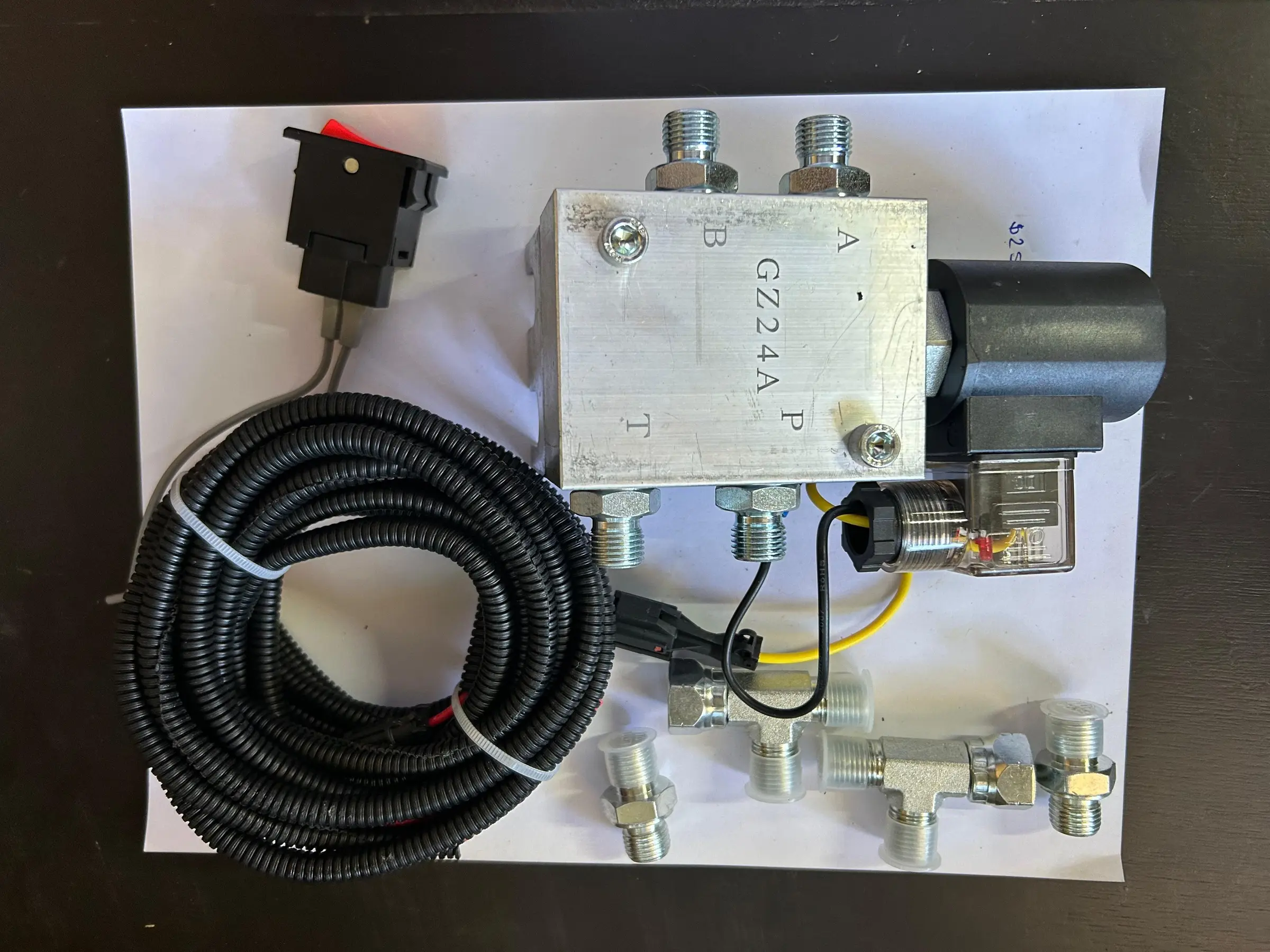 Electro válvula solenoide de24v para acoplador de excavadora