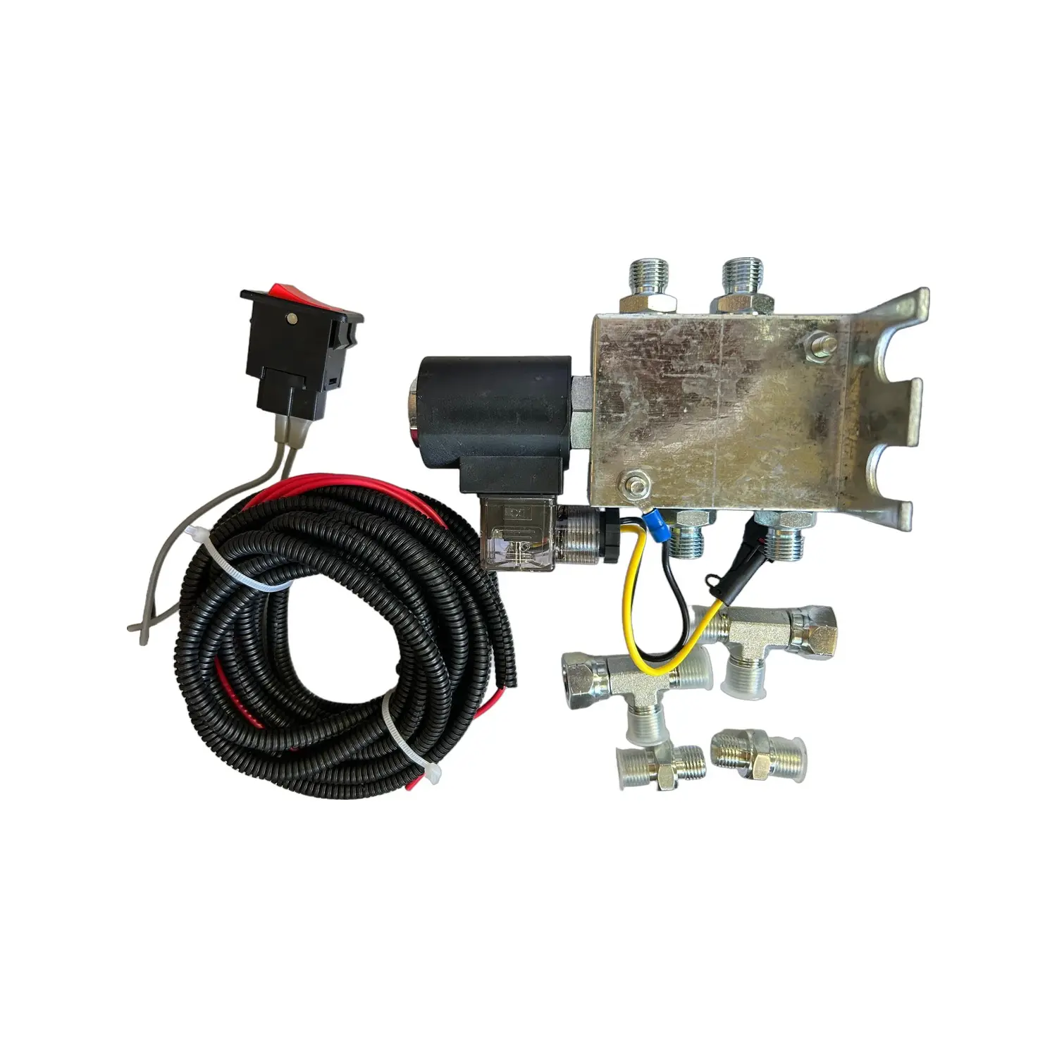 Electroválvula solenoide para acoplador rápido de excavadora (12 V / 24 V)