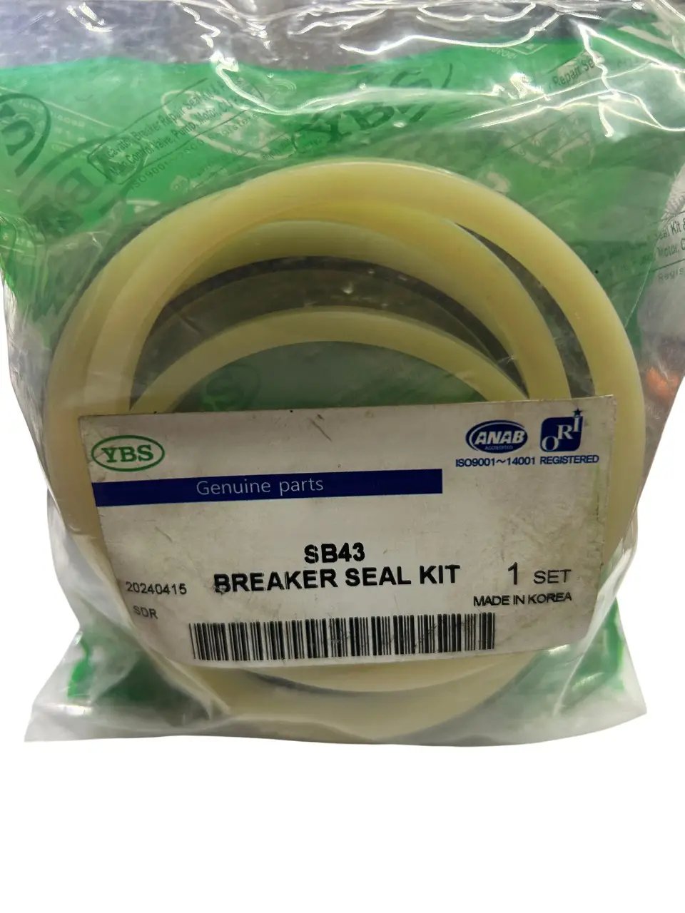 Kit de sellos para martillo hidráulico HMB750 20240415, Soosan SB43