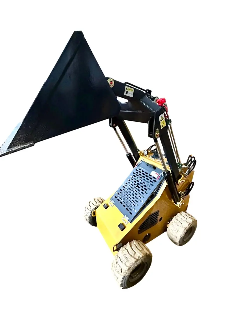 Mini Cargador BMS380 con Neumáticos, Bote 0.15 m³ Tipo Bobcat, photo 3